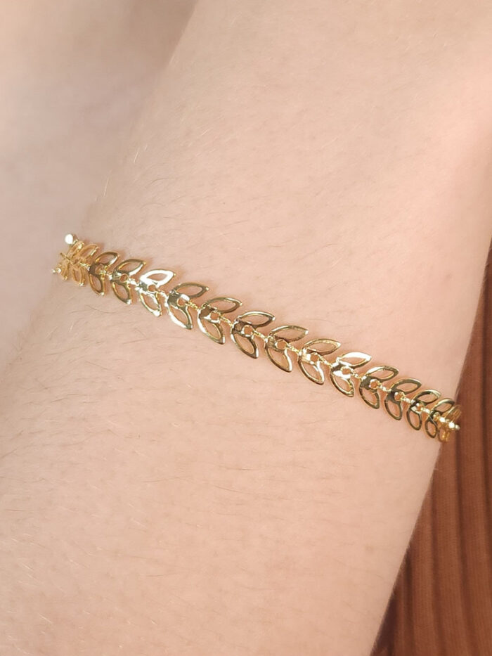Pulseira folha vazada
