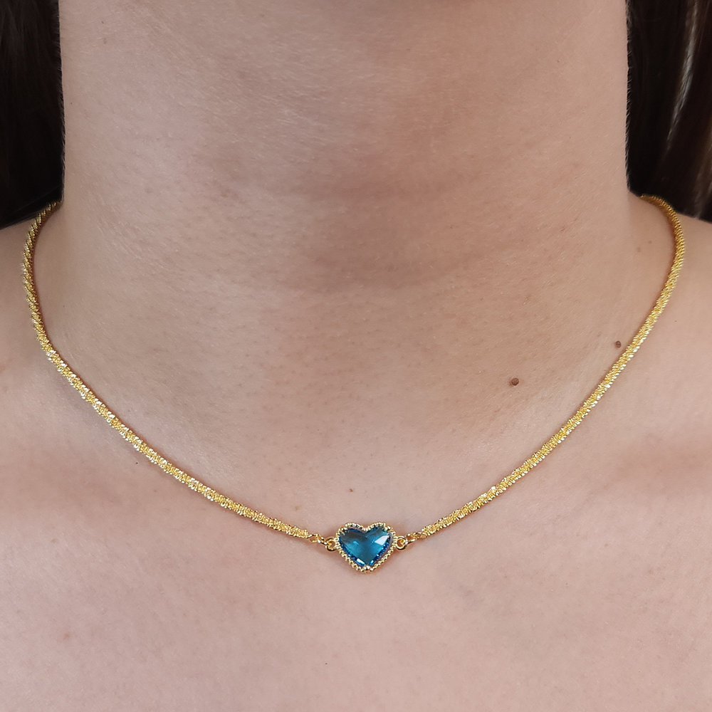 Gargantilha chocker coracão detalhado - Imagem 4