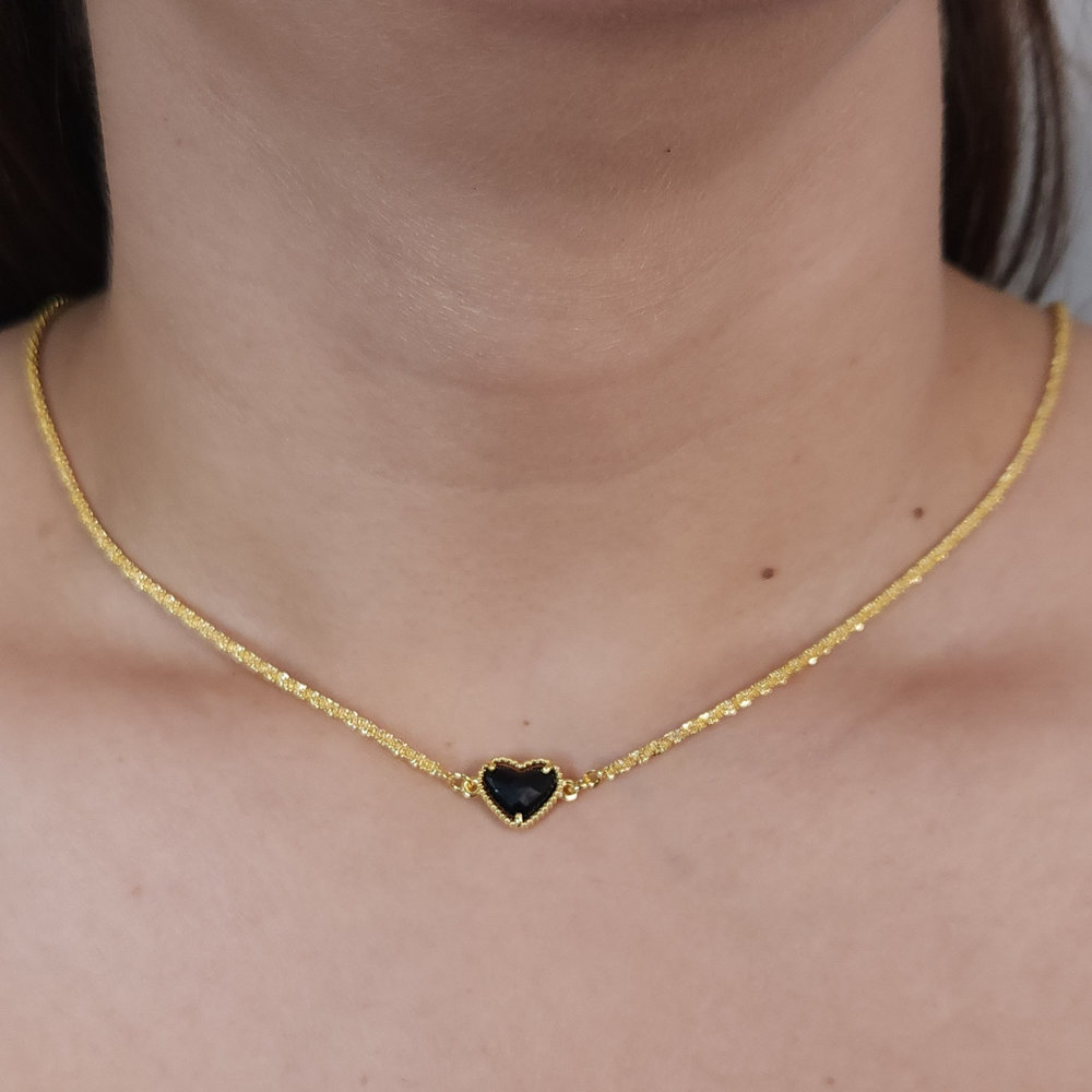 Gargantilha chocker coracão detalhado - Imagem 6