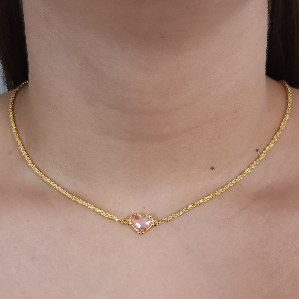 Gargantilha chocker coracão detalhado - Imagem 2