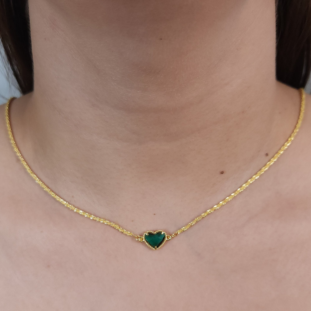 Gargantilha chocker coracão detalhado - Imagem 5