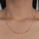 Gargantilha com bolinhas dourados lisos