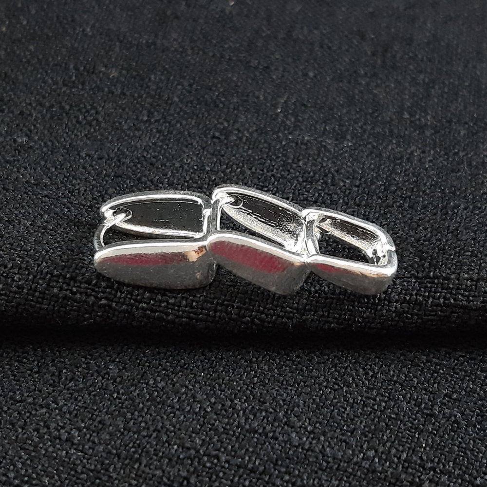 Trio de brinco argola quadrada