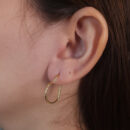 Brinco argola coração com detalhe torcido