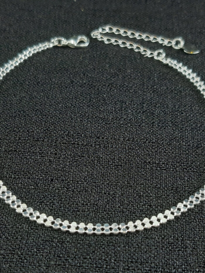 Tornozeleira elos duplos chapeado