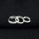 Trio de argola lisa prata