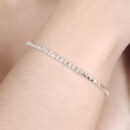 Pulseira fio retangular com zircônias