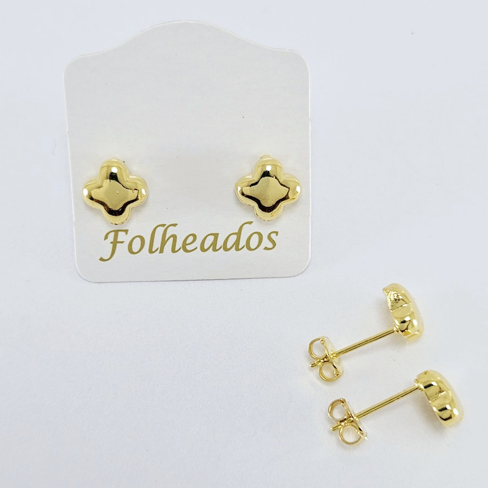 Brinco detalhe flor boleado