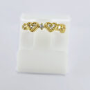 Anel detalhe coração e estrela cravejada