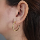 Argola chapeada lisa