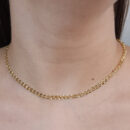 Gargantilha elo grumet dourado