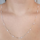 Gargantilha longa com pérola oval