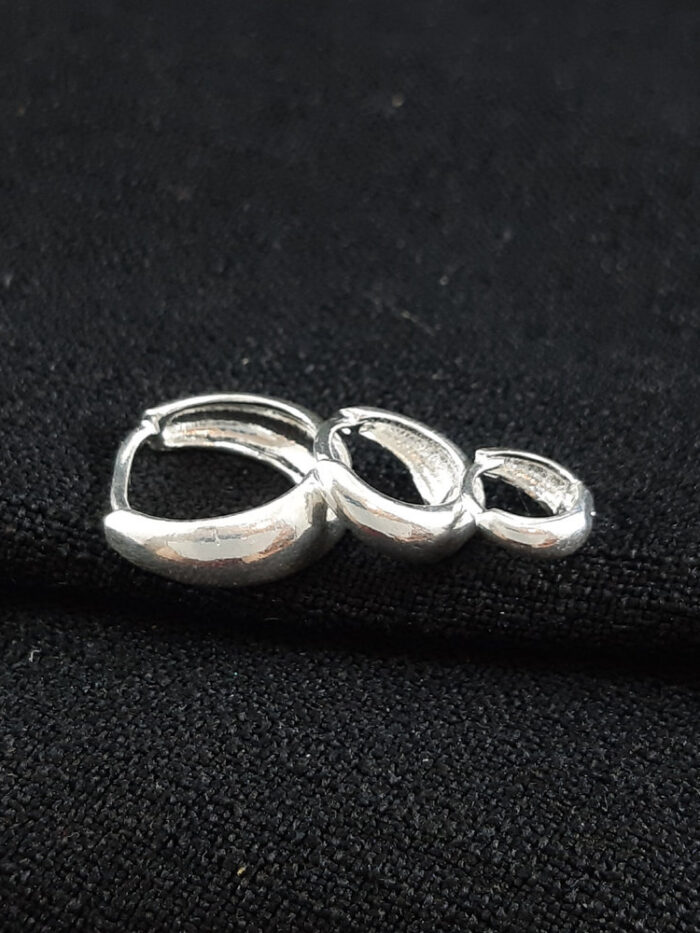 Brinco trio argola fio liso fechado