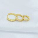 Trio de argolas cravejado