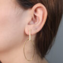 Brinco caninho com elo vazado