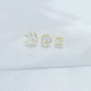 Brinco trio ponto de luz cristal