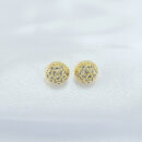 Brinco bolinha cravejado