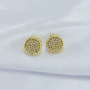 Brinco chuveirinho redondo cravejado