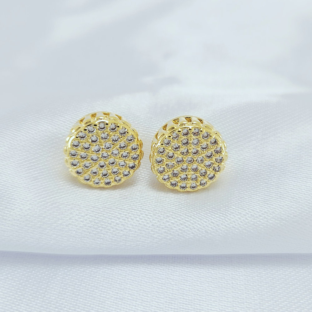 Brinco circular cravejado