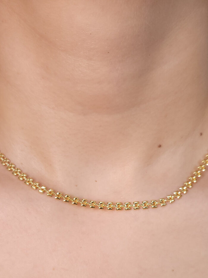 Gargantilha chocker  elos detalhada