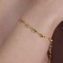 Pulseira coração vazado