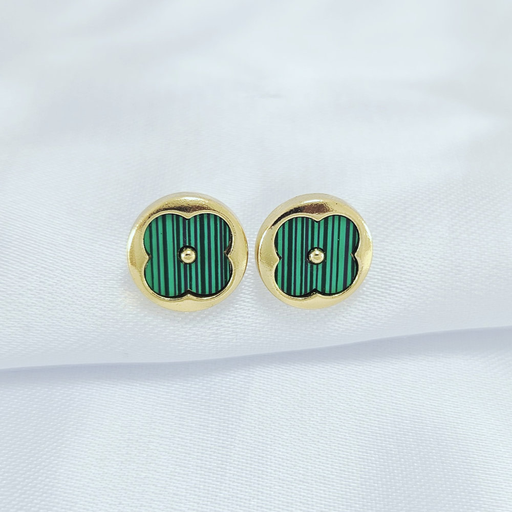 Brinco trevo borda lisa redonda - Imagem 2