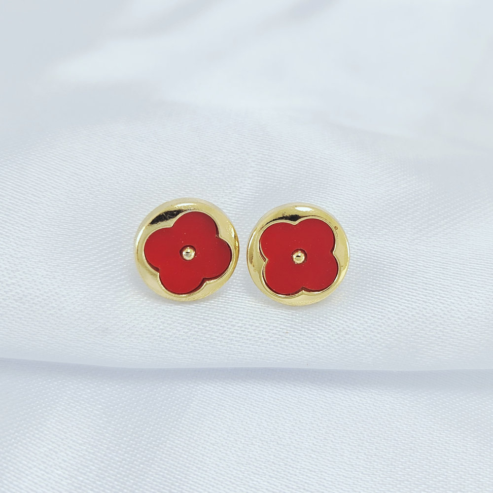 Brinco trevo borda lisa redonda - Imagem 4