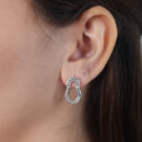 Brinco orgânico com pedrinhas cristal