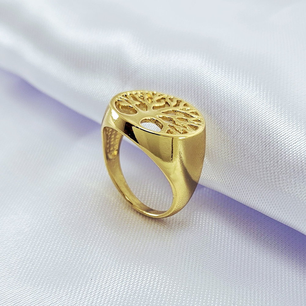 Anel arvore da vida com detalhe vazado - Imagem 2