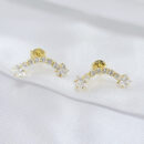 Brinco estrela detalhe cravejado