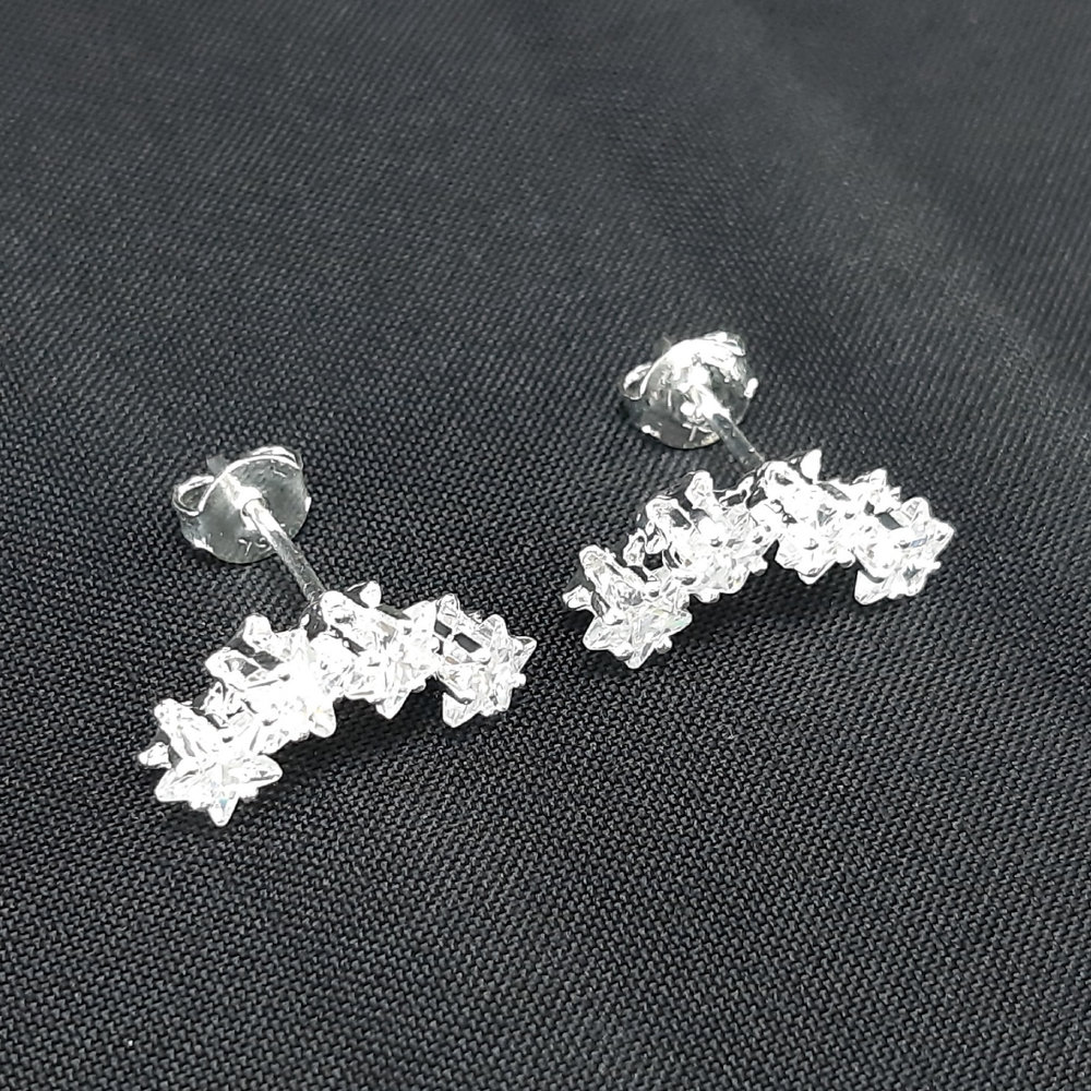 Brinco com pedra trilpa cristal - Imagem 2