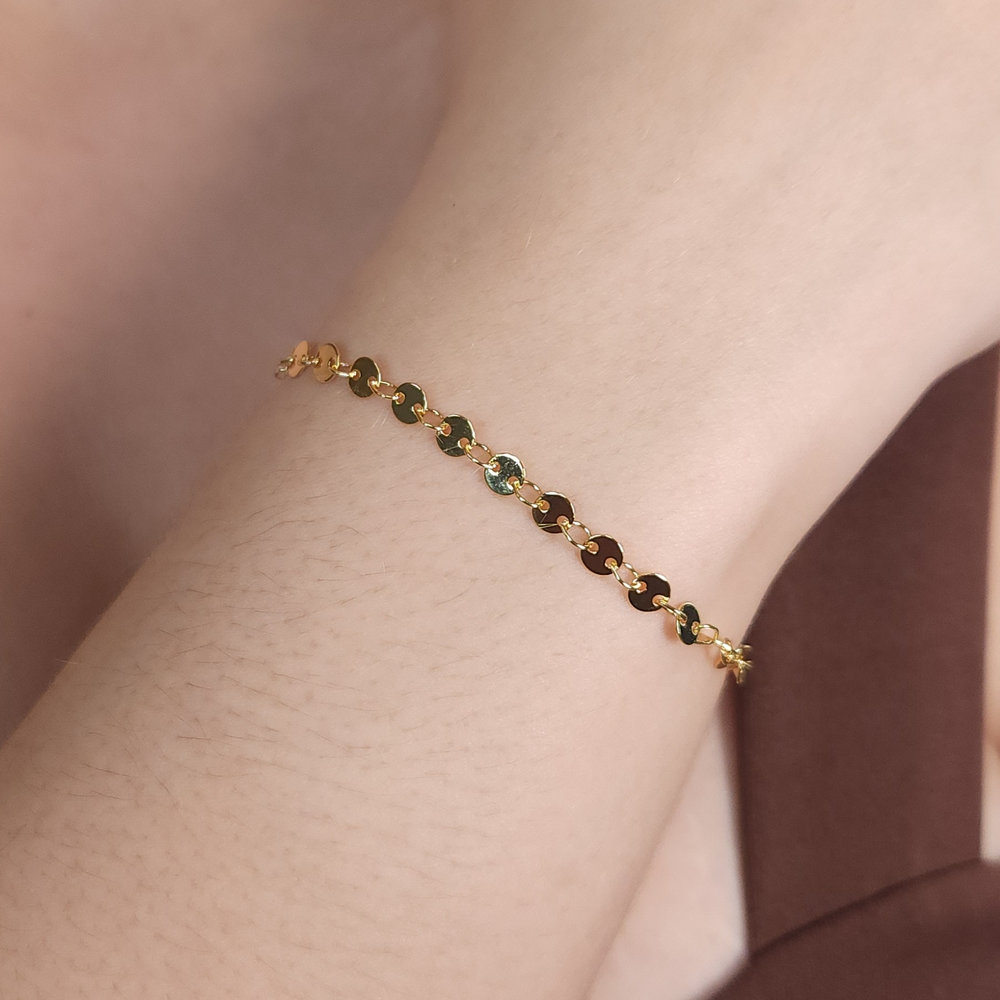 Pulseira círculo chapeado