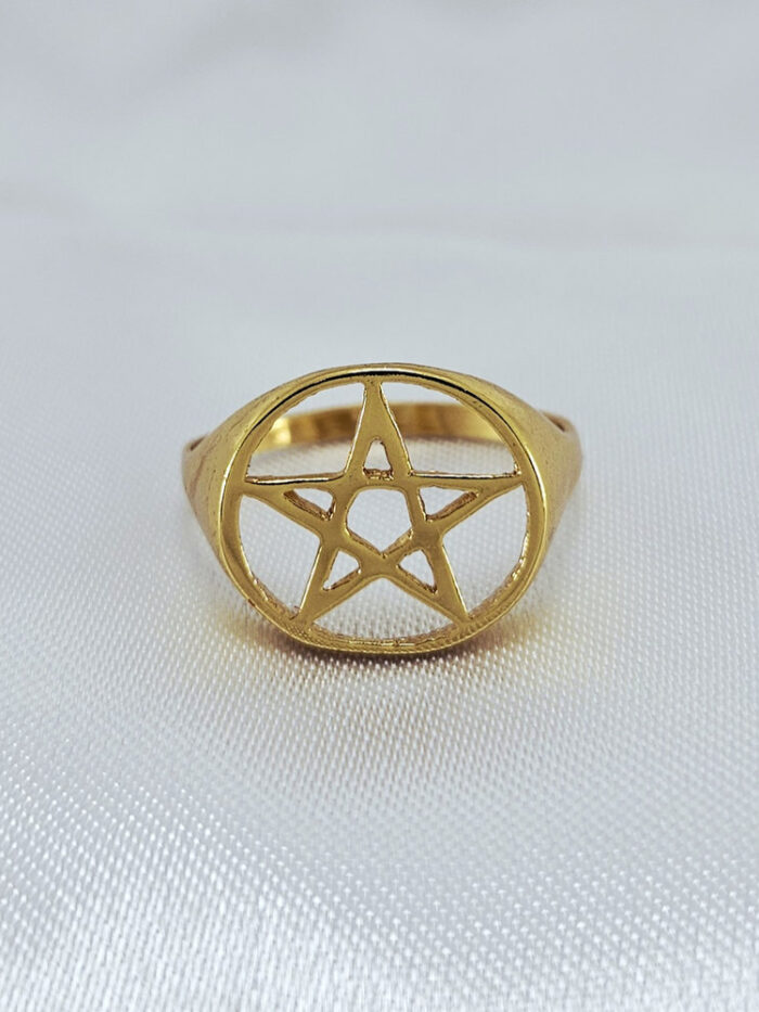 Anel masculino estrela de davi