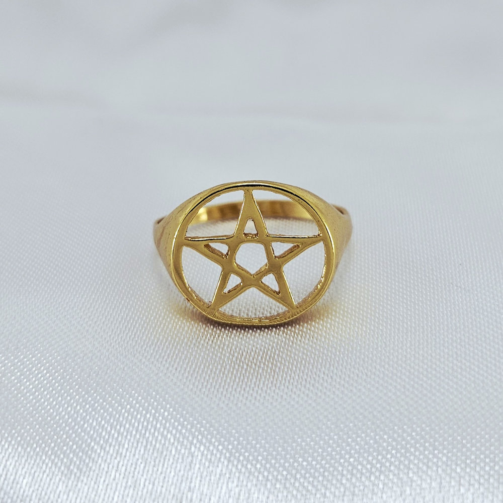 Anel masculino estrela de davi