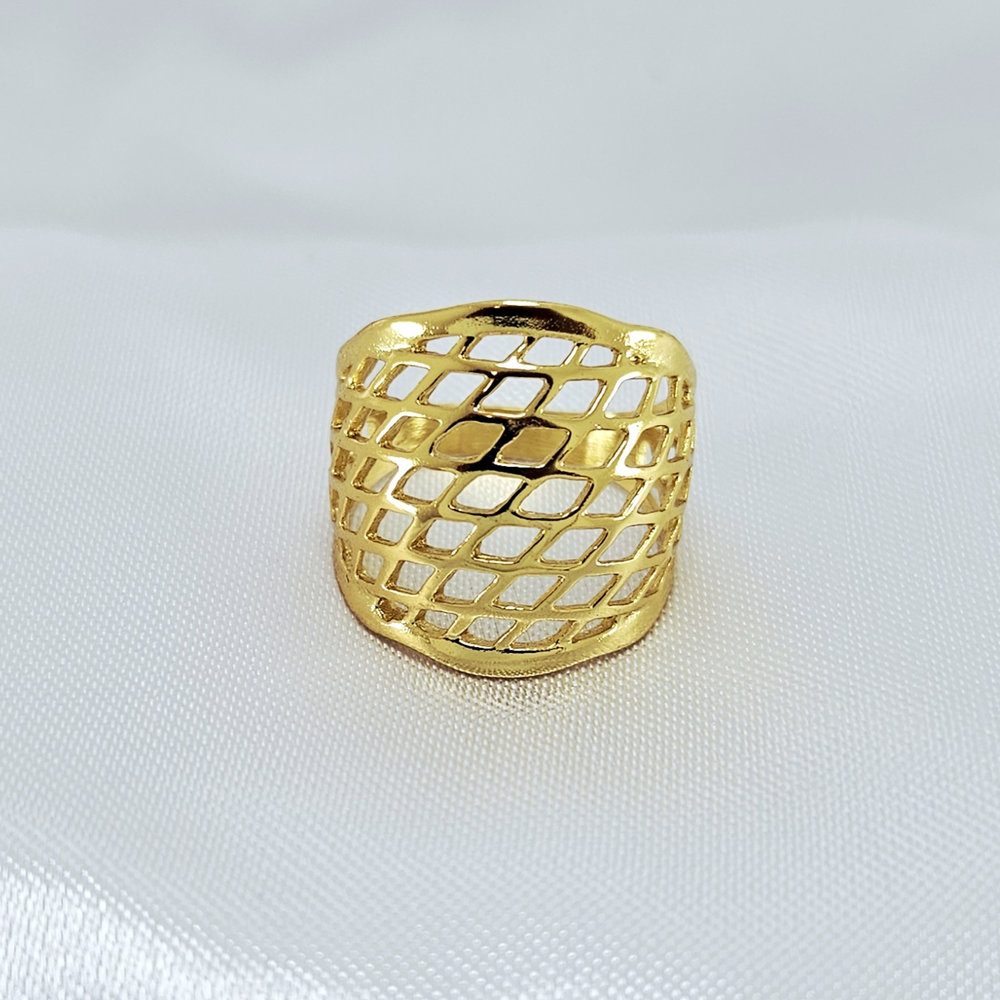 Anel tela vazado liso