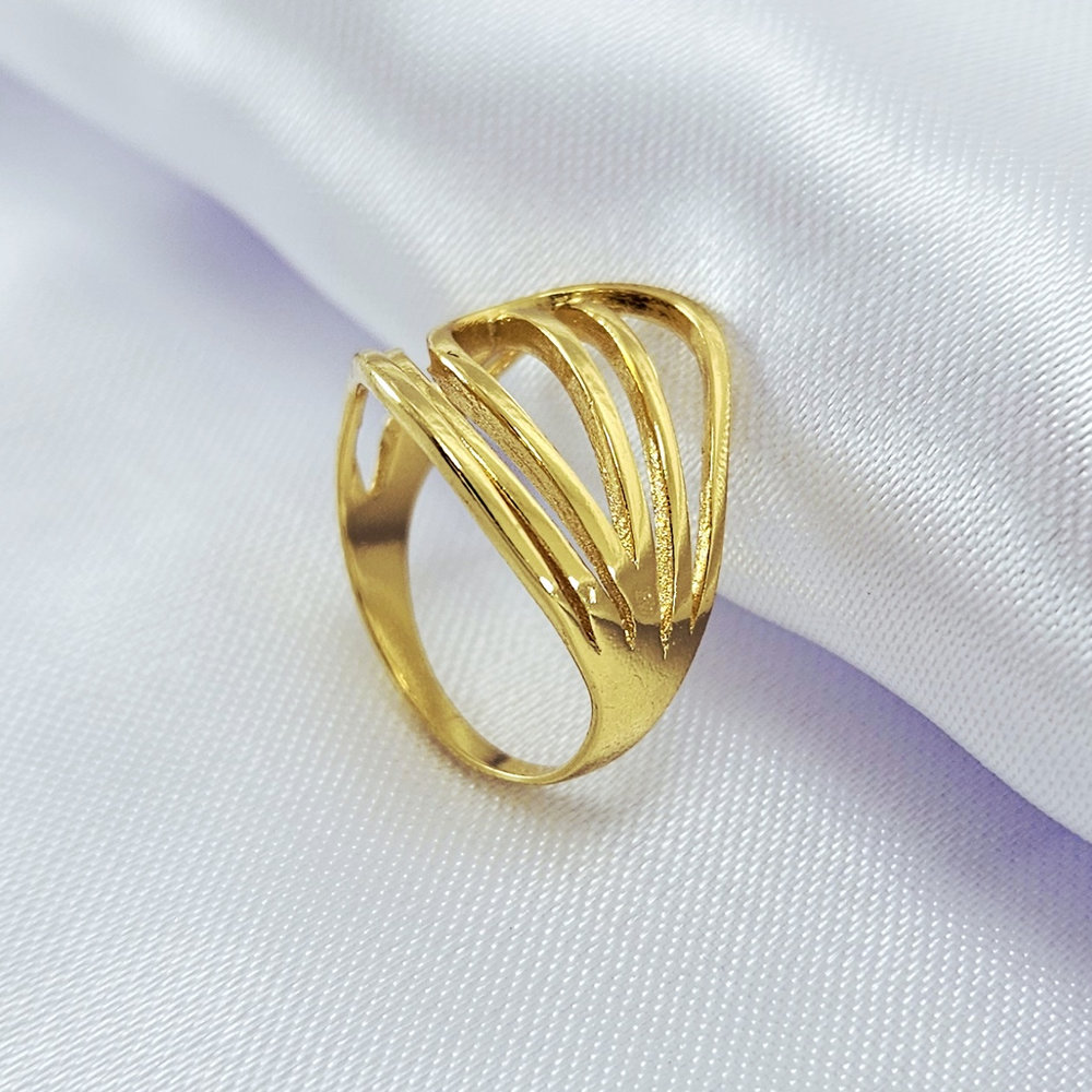 Anel seis fios entrelaçados vazado - Imagem 2