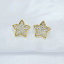 Brinco estrela  cravejado