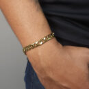 Pulseira masculina elos longos vazados