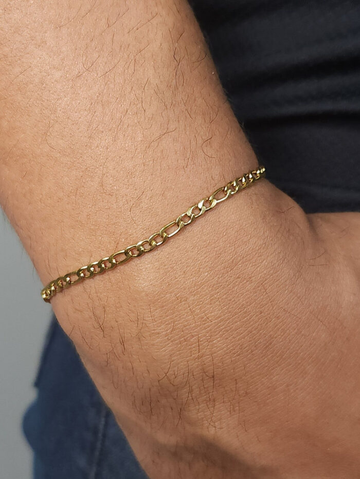 Pulseira masculina elos vazados