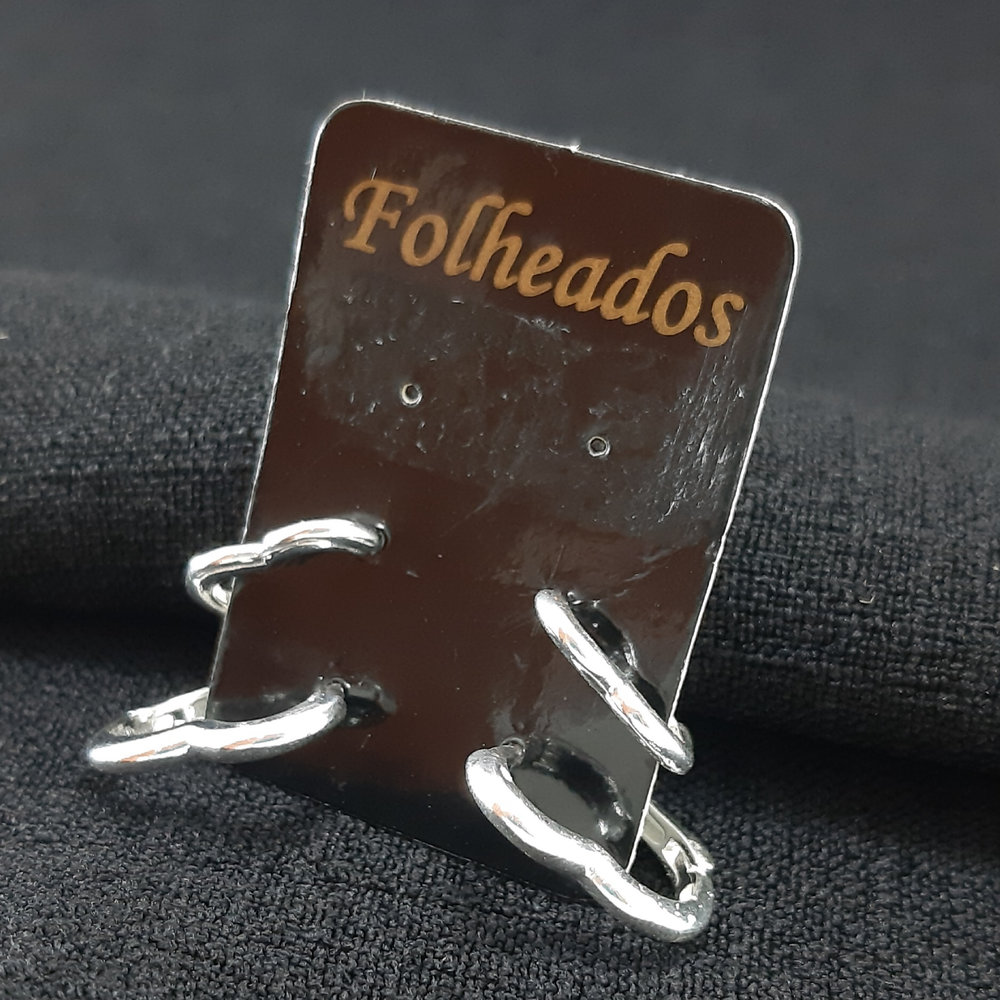 Brinco duo coração vazado liso - Imagem 2