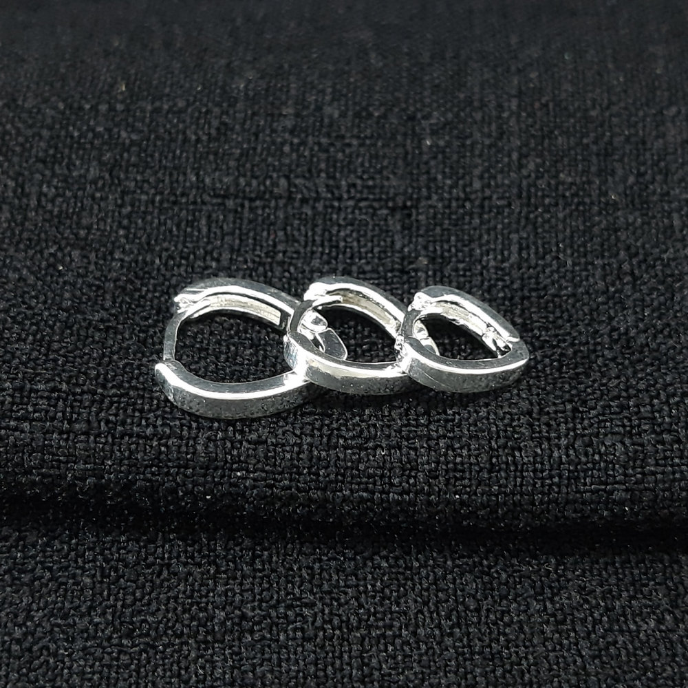 Trio de brinco argola modelo coração