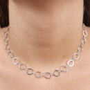 Gargantilha chocker elo redondo vazado