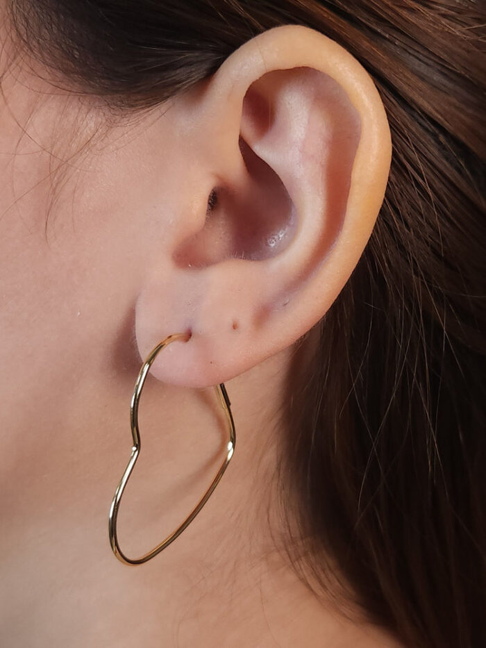 Argola formato coração