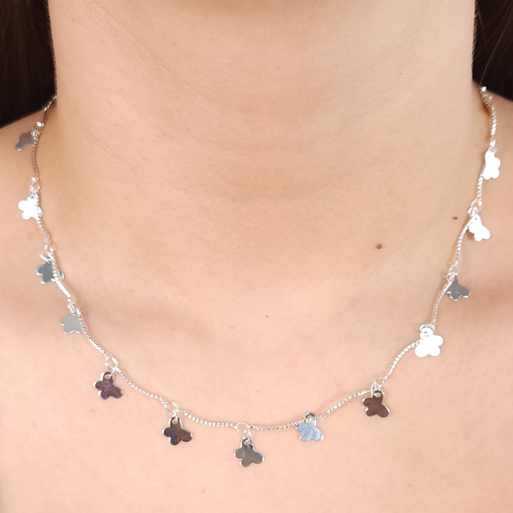 Gargantilha choker borboleta lisa