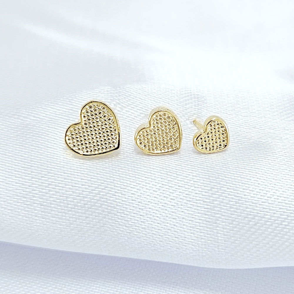 Trio coração borda lisa e fosco