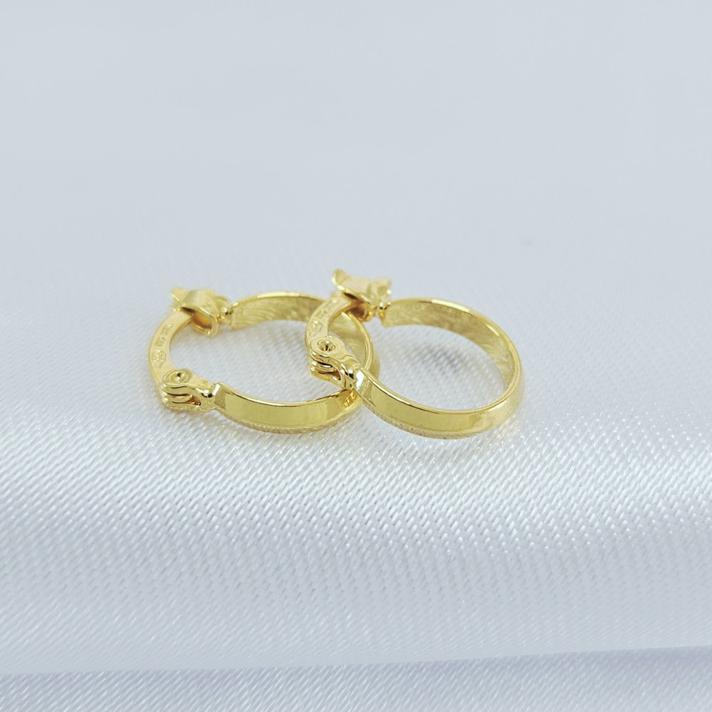 Argolinha liso dourado infantil-Ivo pita