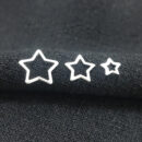 Brinco trio de estrelas vazado liso