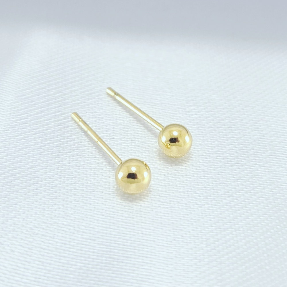 Brinco bolinha dourado - Imagem 2