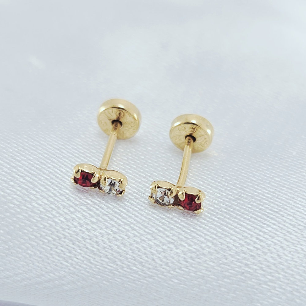 Brinco antialérgico pedrinha dupla IVOPITA - Imagem 6