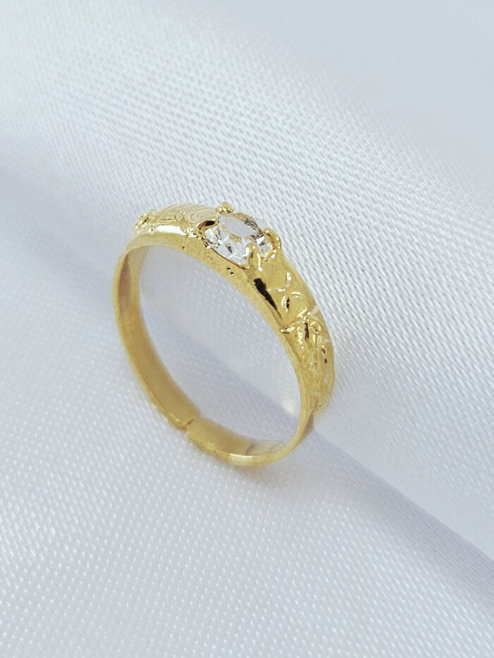 Anel infantil formatura pedra cristal